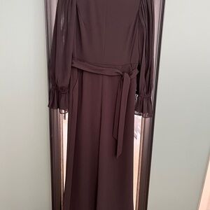 Elegant Black Dress with Sheer Sleeves